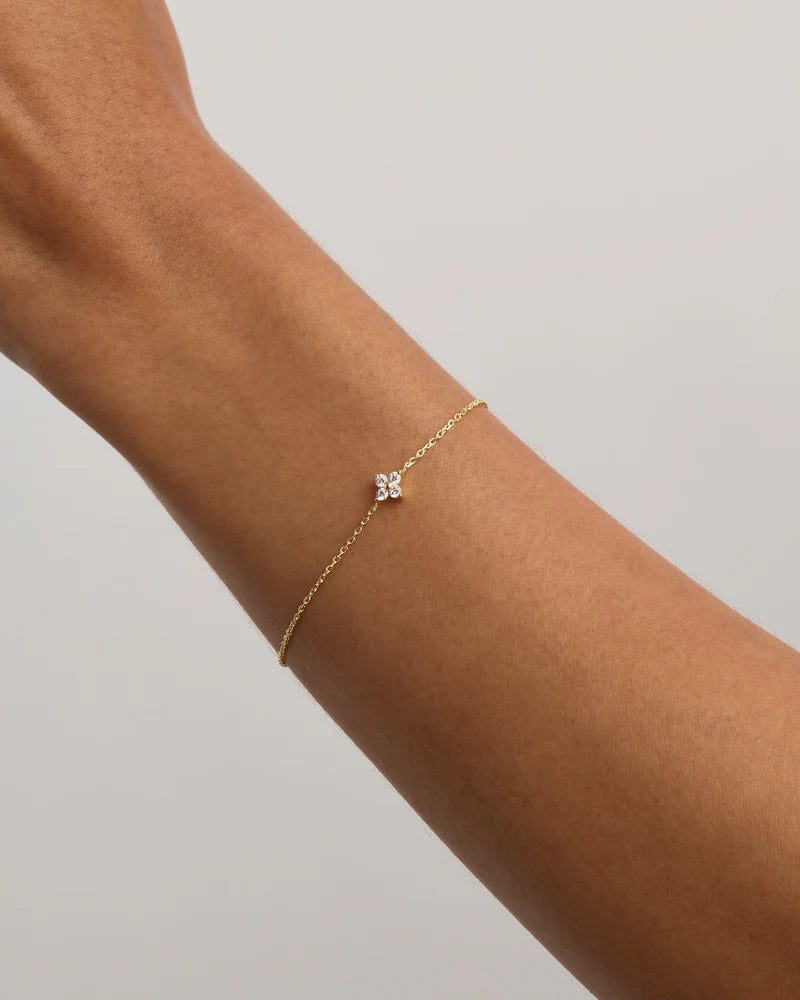 Crystal Bloom Bracelet Gold