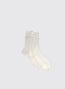 Metallic Ribbed Socks Silver