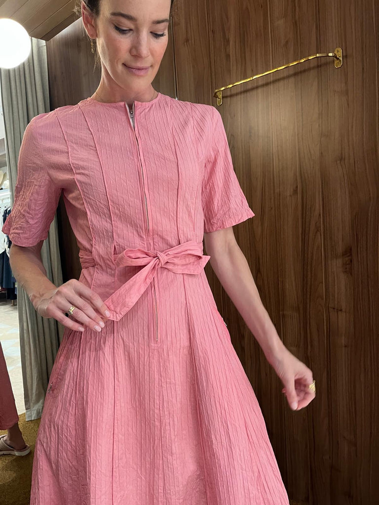 Zipper Dress with Pockets Bubblegum