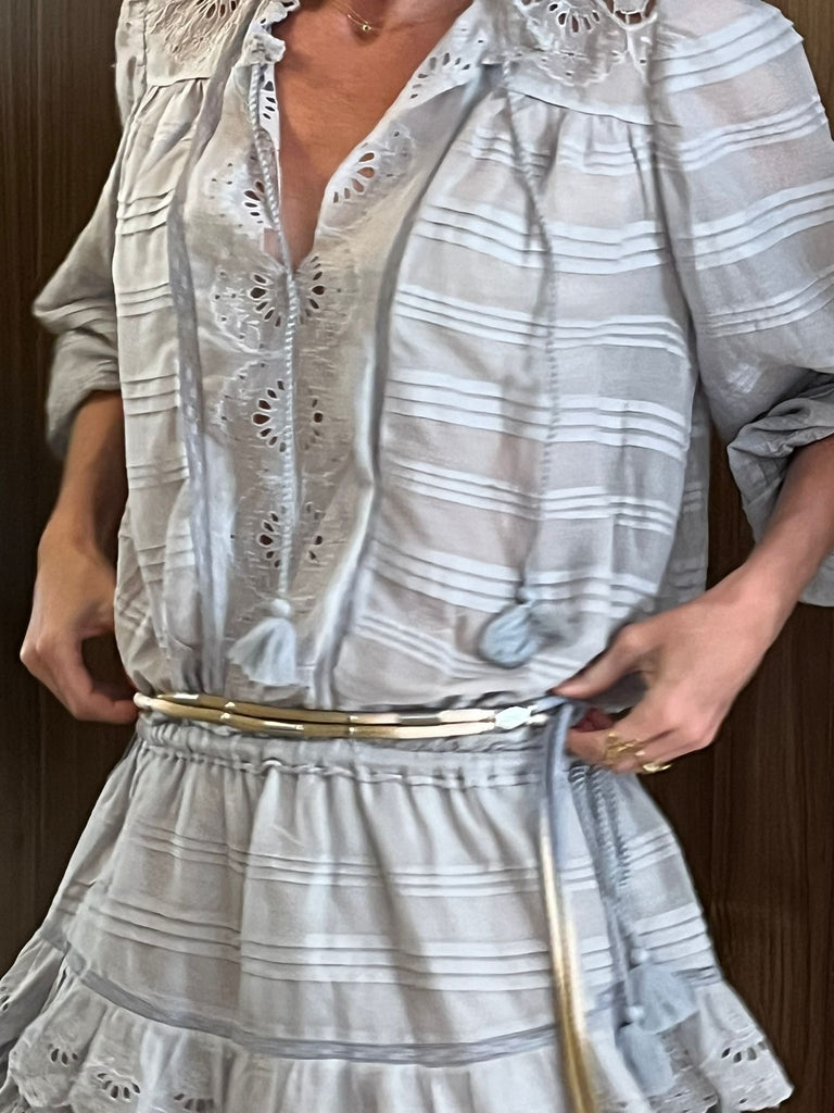 Sayka Belt Blue Silver