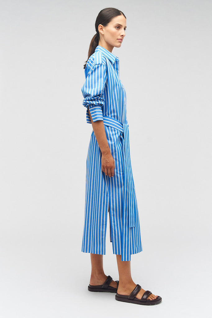 Stripe Poplin Shirt Dress