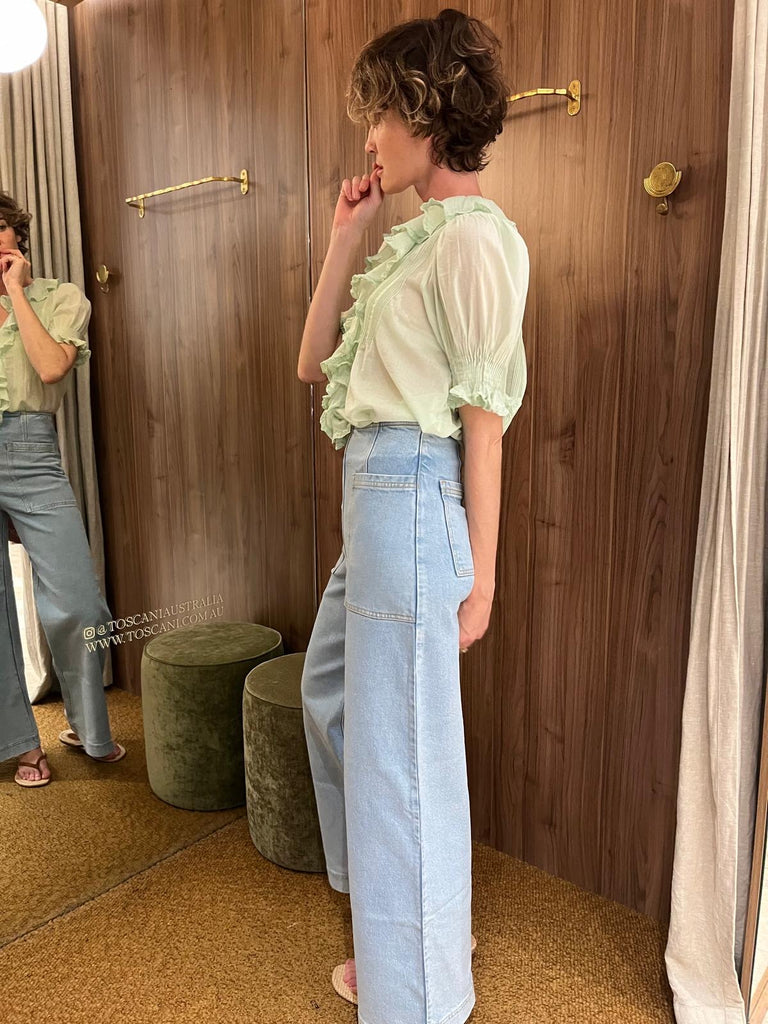 Henri Top Seafoam