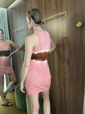 Rib Singlet Mini Dress Bubblegum Cinnamon