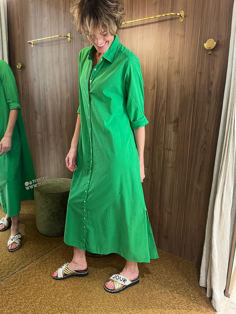 Boden Dress Green Leaf
