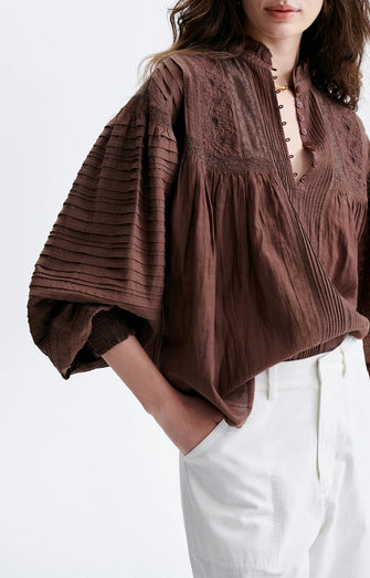 Dahlia Blouse Brown
