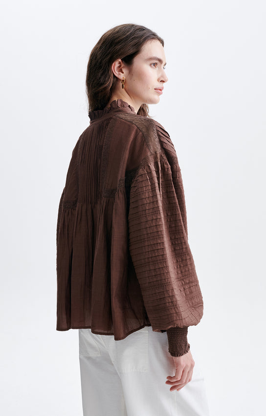 Dahlia Blouse Brown