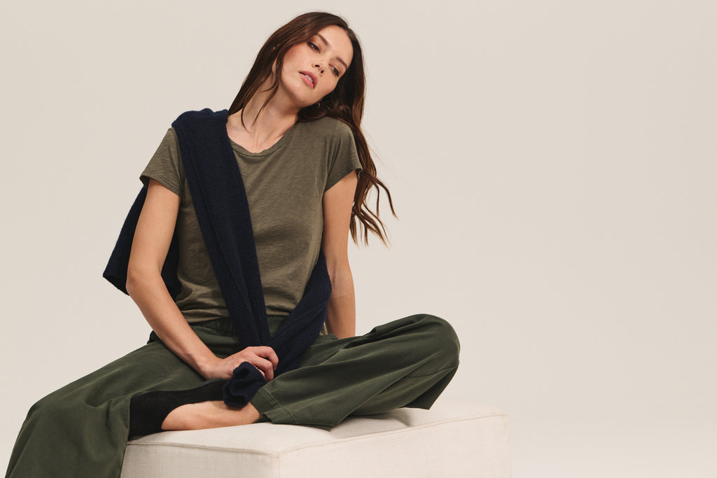 Odelia O Neck Tee Tarmac