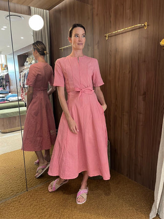 Zipper Dress with Pockets Bubblegum