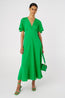 Cape Sleeve Dress Jewel Green