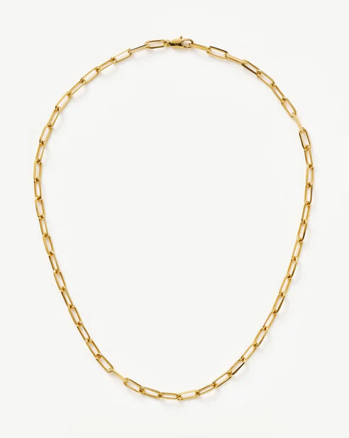 Classic Mini Short Paperclip Chain Necklace