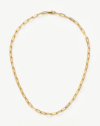 Classic Mini Short Paperclip Chain Necklace