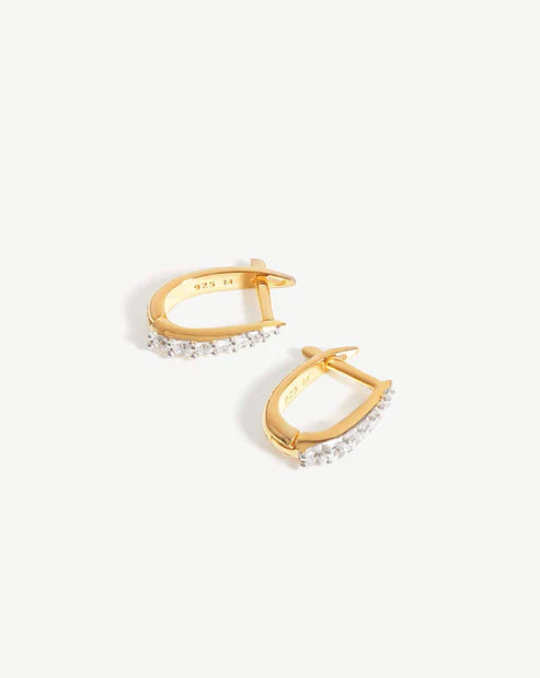 Pave Claw Huggie Earrings