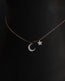 Asteria One Only Moon & Star Necklace Yellow Gold