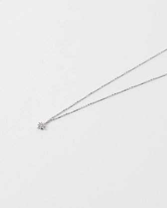 18ct Single Star Diamond Necklace White Gold