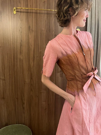 Zipper Dress with Pockets Bubblegum