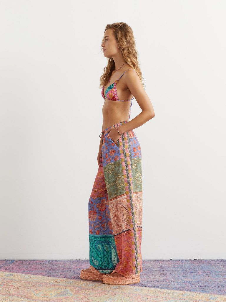 Kaleido Silk Wide Leg pants