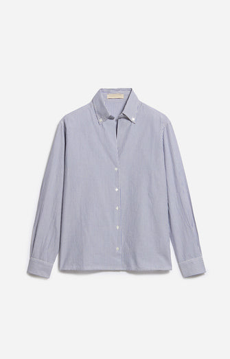 Druyat Blouse White & Blue Stripe