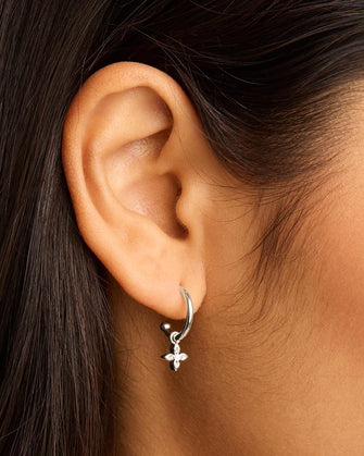 Live in Light Hoops Earrings Silver