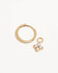 Crystal Bloom Hoops Gold