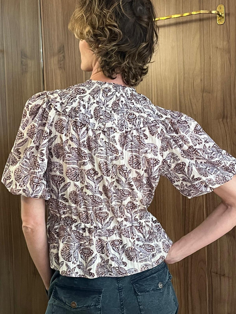 Elvie Short Sleeve Cotton Top Meadow