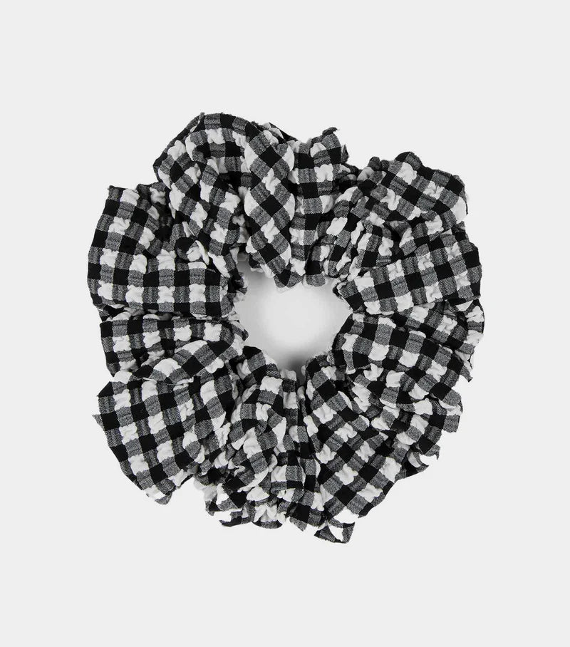 Gingham Scrunchie Black