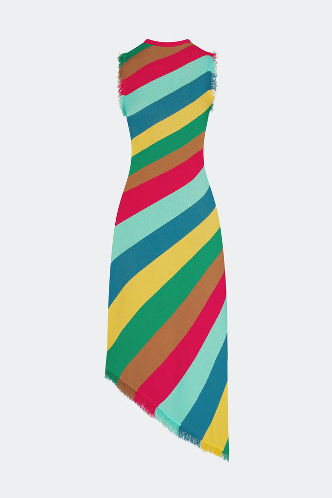 Elena Knit Dress Vibrant Multi Stripe