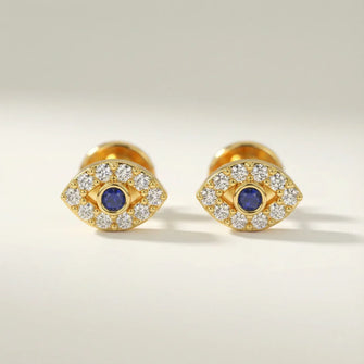 Mini Evil Eye Stud Earrings - Pair