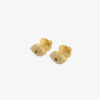 Mini Evil Eye Stud Earrings - Pair