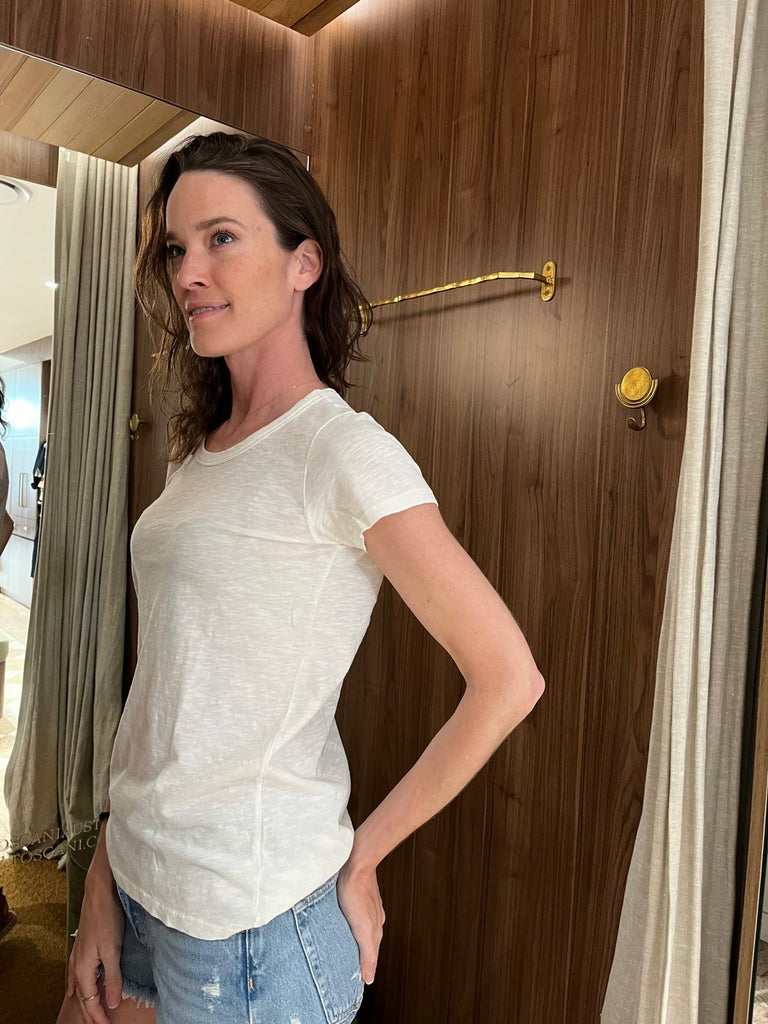 Tilly O Neck Tee Ecru