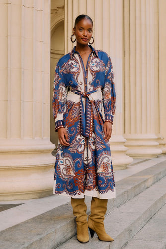 Arabesque Scarf Midi Dress