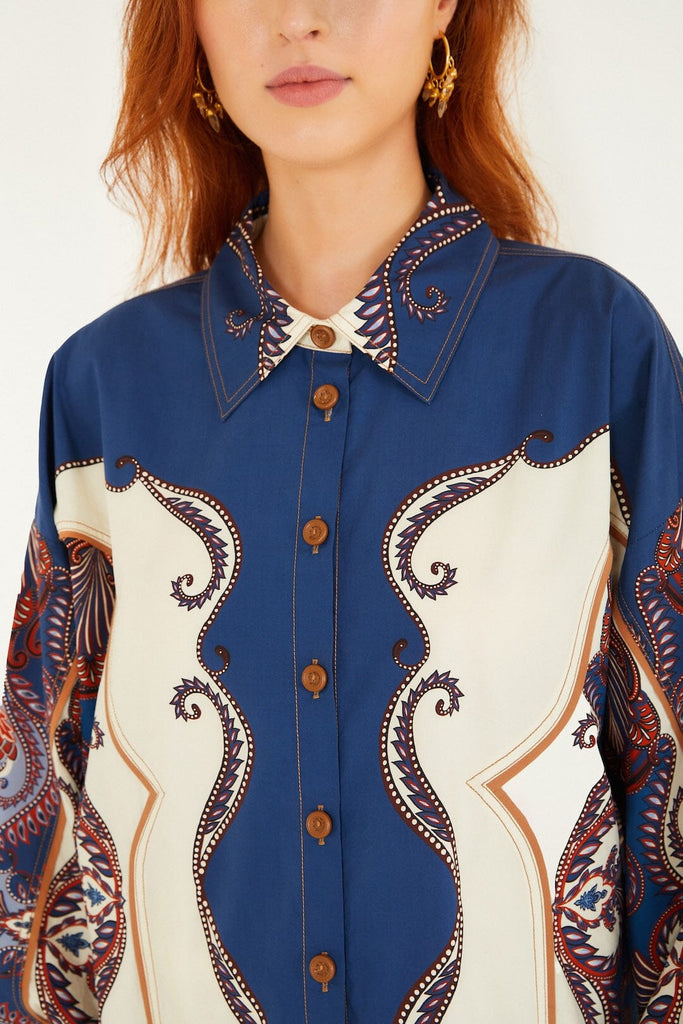 Arabesque Scarf Long Sleeve Shirt