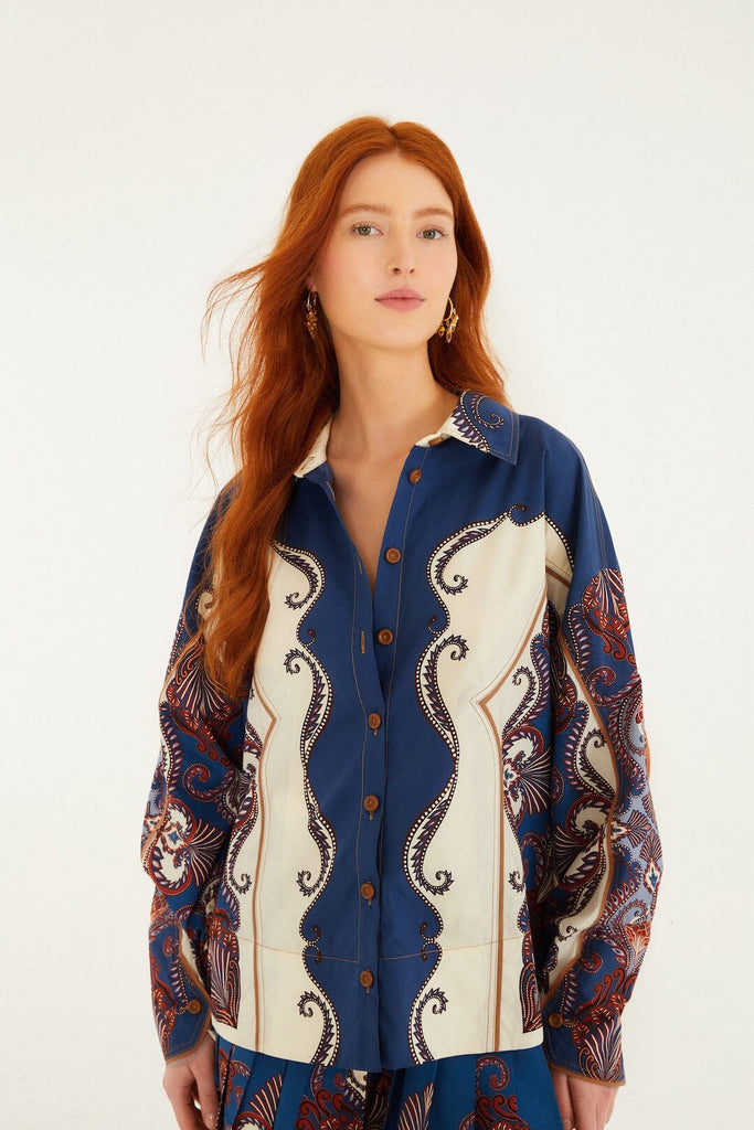 Arabesque Scarf Long Sleeve Shirt