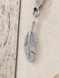 Diamond Feather Pendant White Gold