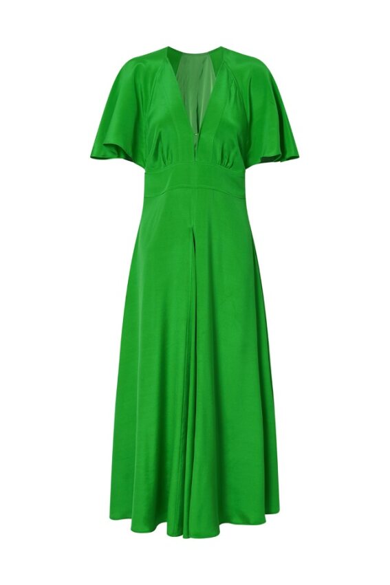 Cape Sleeve Dress Jewel Green