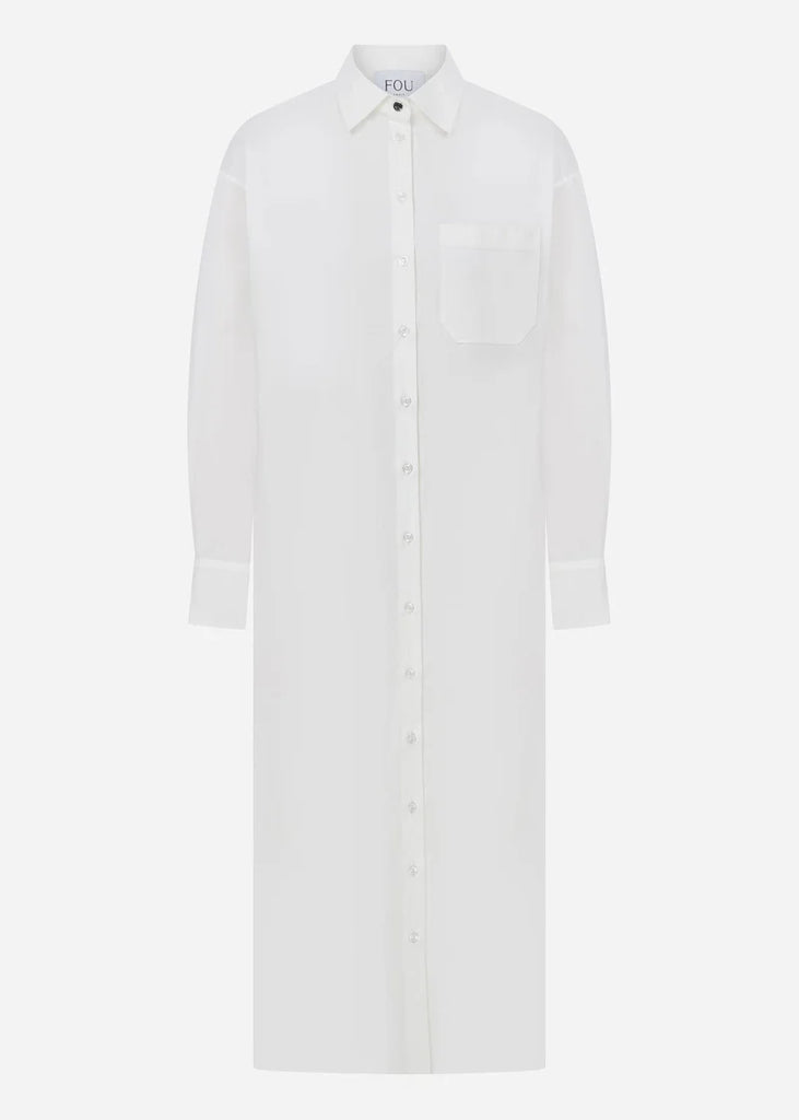 Evony Shirt Dress White