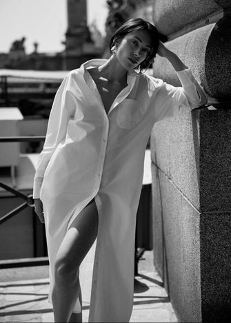 Evony Shirt Dress White