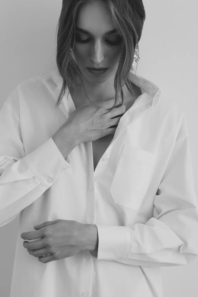 Evony Shirt Dress White