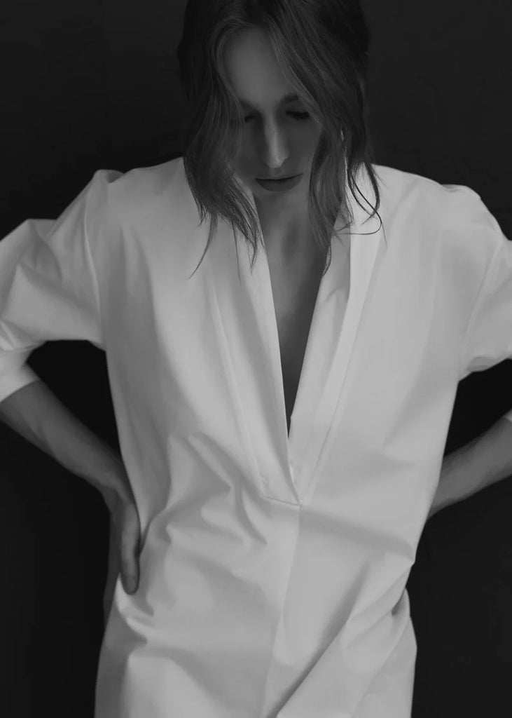 Gemma Shirt Dress White