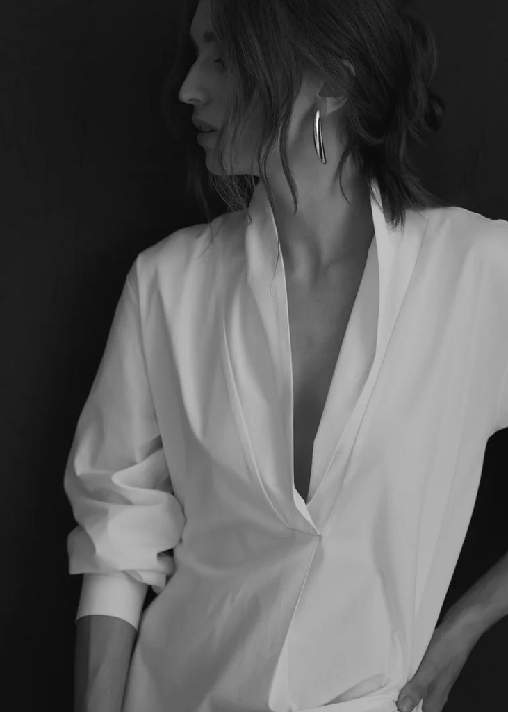 Gemma Shirt Dress White