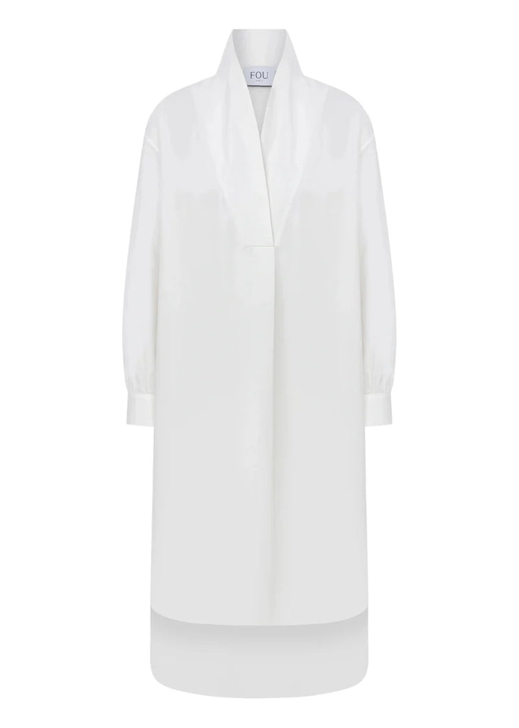 Gemma Shirt Dress White