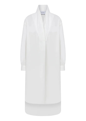 Gemma Shirt Dress White