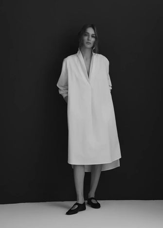 Gemma Shirt Dress White