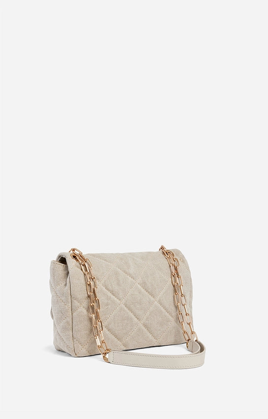 Grand Moon Handbag Quilted Sand