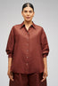 Long Sleeve Silk Shirt Barn Red
