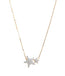 Hera Double Diamond Star Necklace Yellow Gold