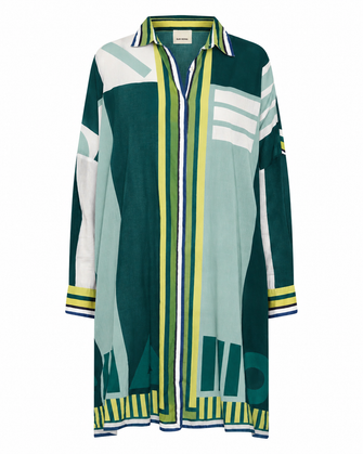 Artemis Shirt Dress Green Sarong
