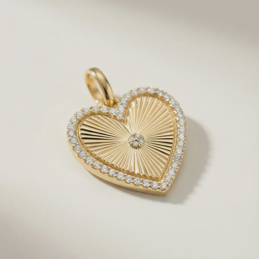 Heart Fluted Medallion Pendant