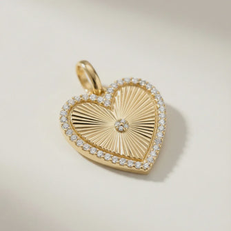 Heart Fluted Medallion Pendant