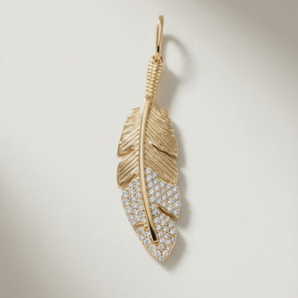 Diamond Feather Pendant