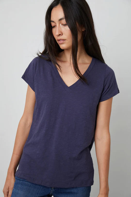 Velvet Original Jillian Tee Navy